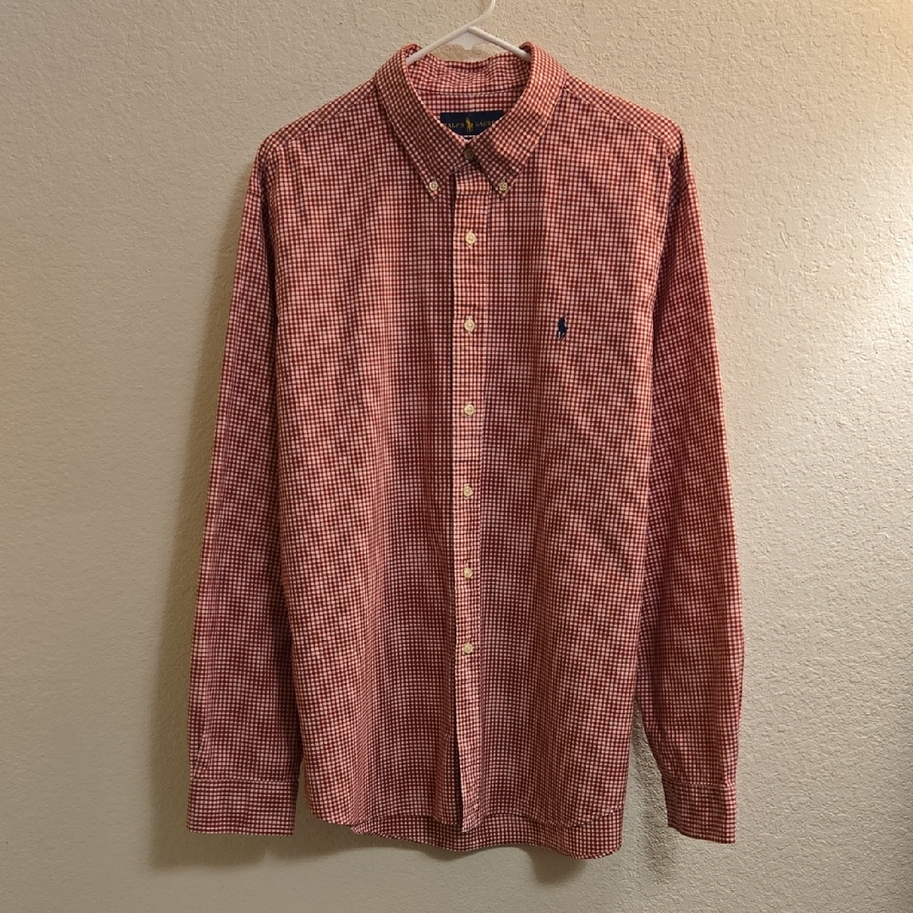 Polo Ralph Lauren Red Slim-fit Plaid Button-Down Shirt - XXL